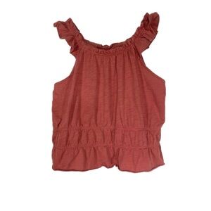 Old Navy Girl’s Sleeveless Ruffle-Trim Slub Knit Top